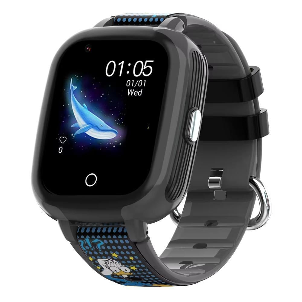 Смарт-часы детские Lemfo D7 GPS 4G SIM SOS IP67 видеозвонками/прослушиванием Черный (35669883)