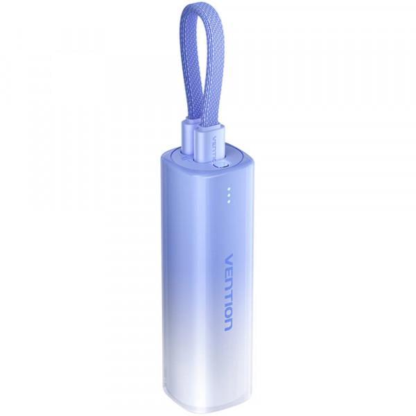 УМБ Vention 5000 mAh 20W PD USB-C In/Out Lightning In/Out with cable Gradient Blue УМБ Vention 5000 mAh 20W PD USB-C In/Out Lightning In/Out with cable Gradient Blue