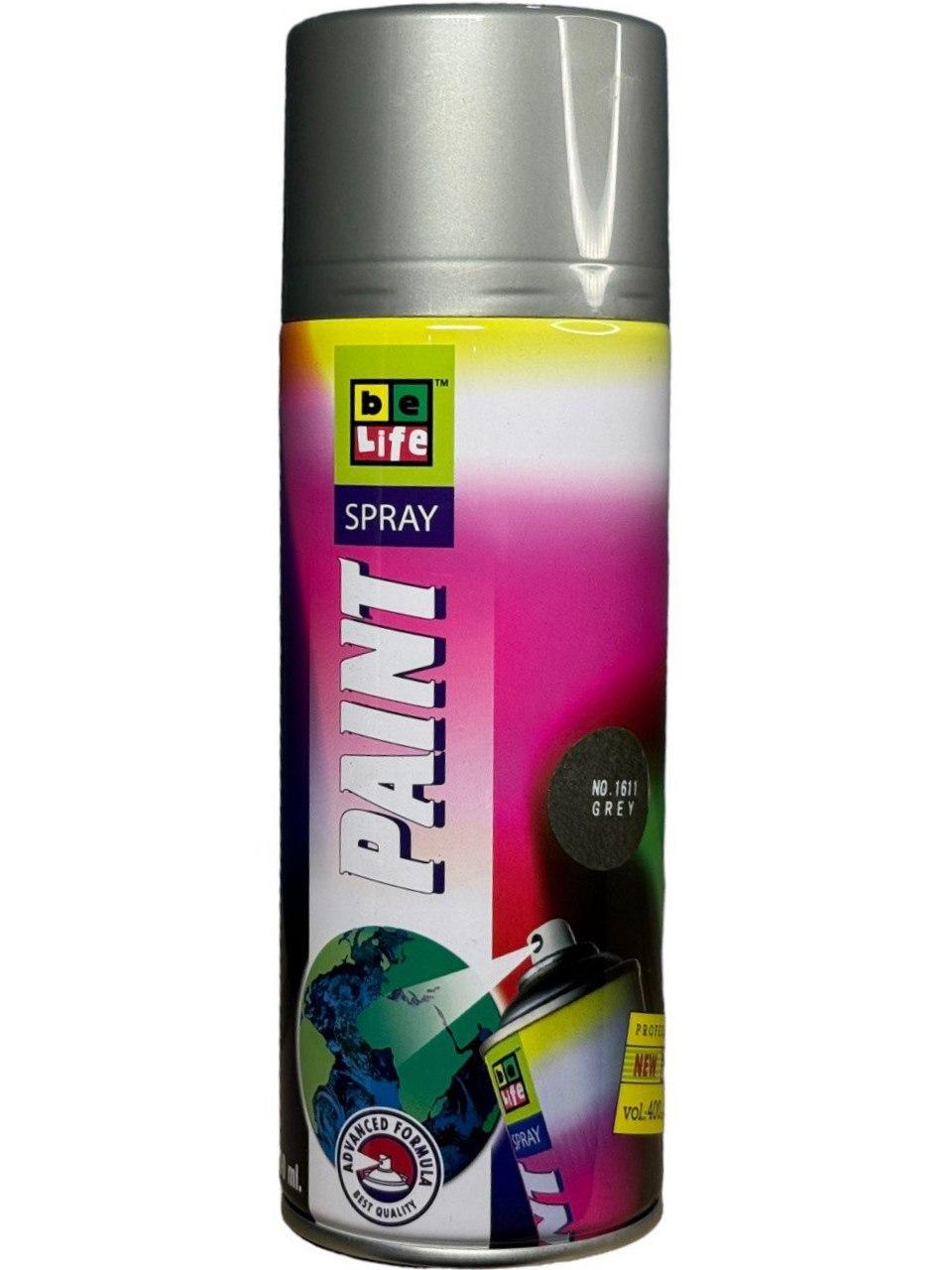 Аэрозольная краска BeLife Hammer с молотковым эффектом Серый (1611)