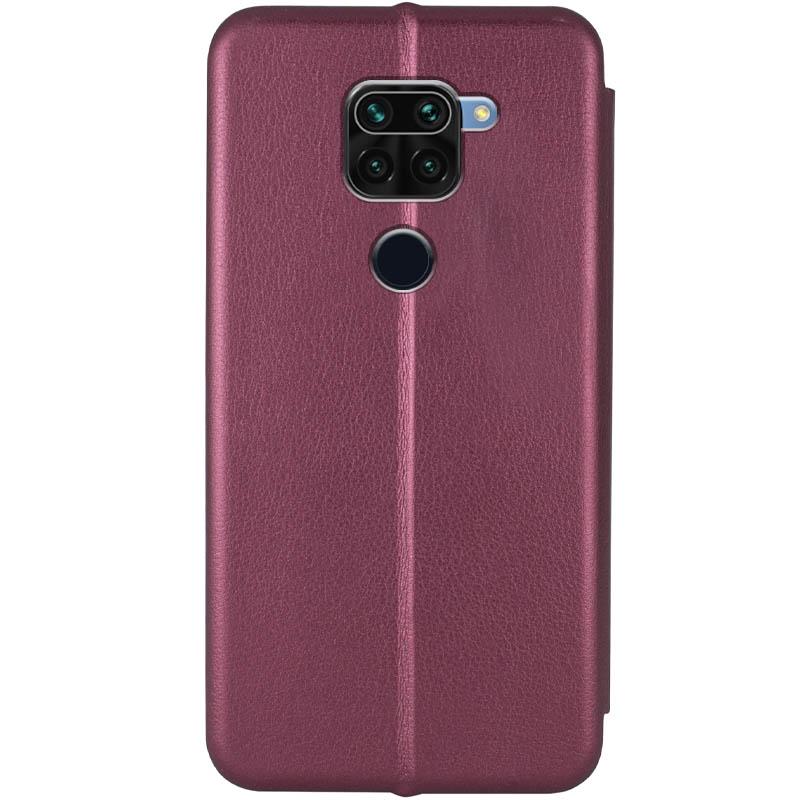 Кожаный чехол (книжка) Classy для Xiaomi Redmi Note 9 / Redmi 10X Бордовый - фото 3