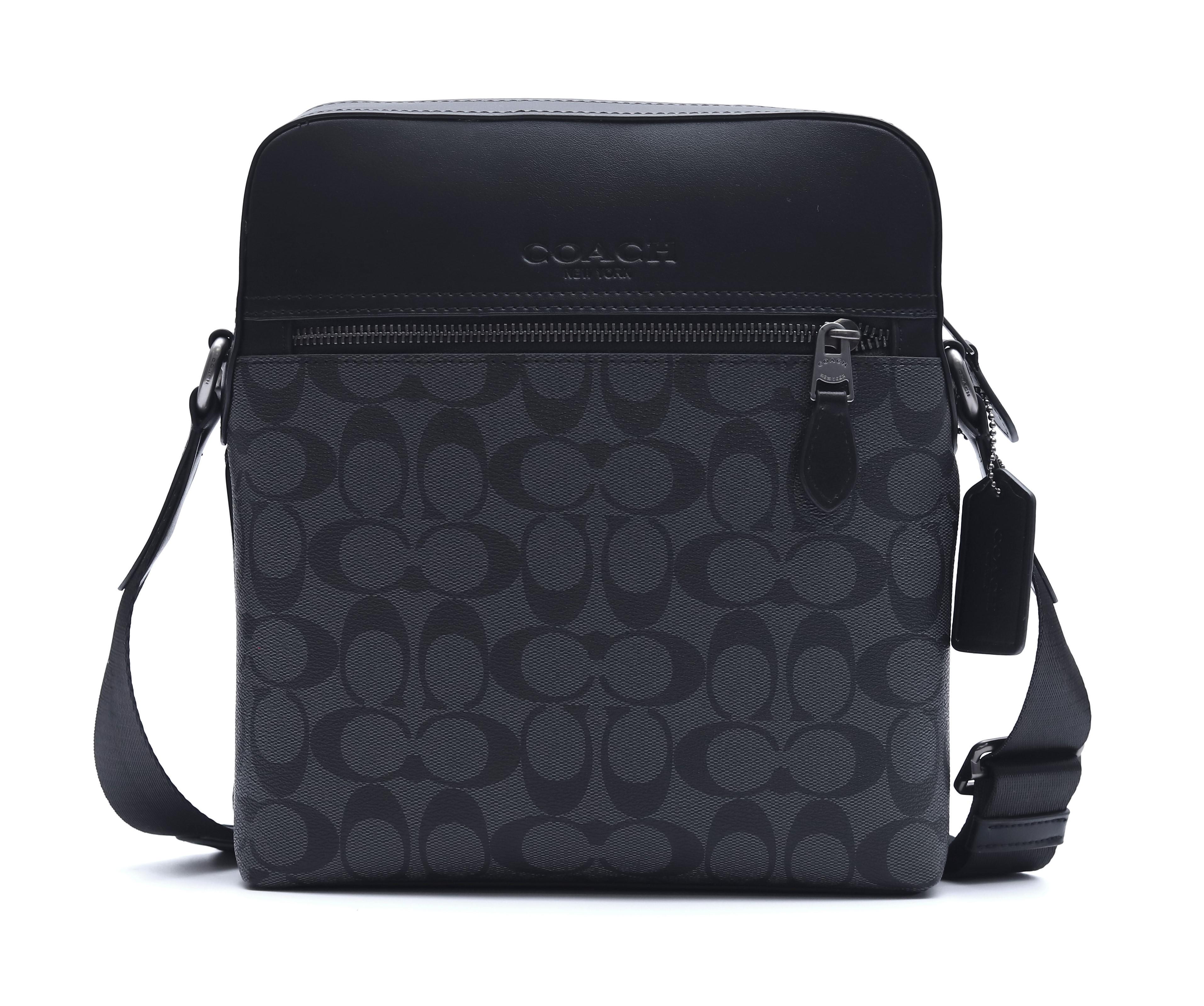 Мужская сумка Coach Houston Flight Bag Charcoal/Black