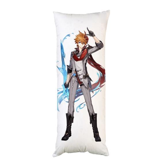 Подушка-обнимашка дакимакура Ноэлль Тарталья Геншин удар двухсторонняя 40х100 см (dk012)