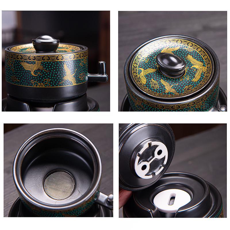 Сервіз для чайної церемонії Lesko #1 Птах Фенікс Гайвань піали з чайником на 6 персон (24366605) - фото 4