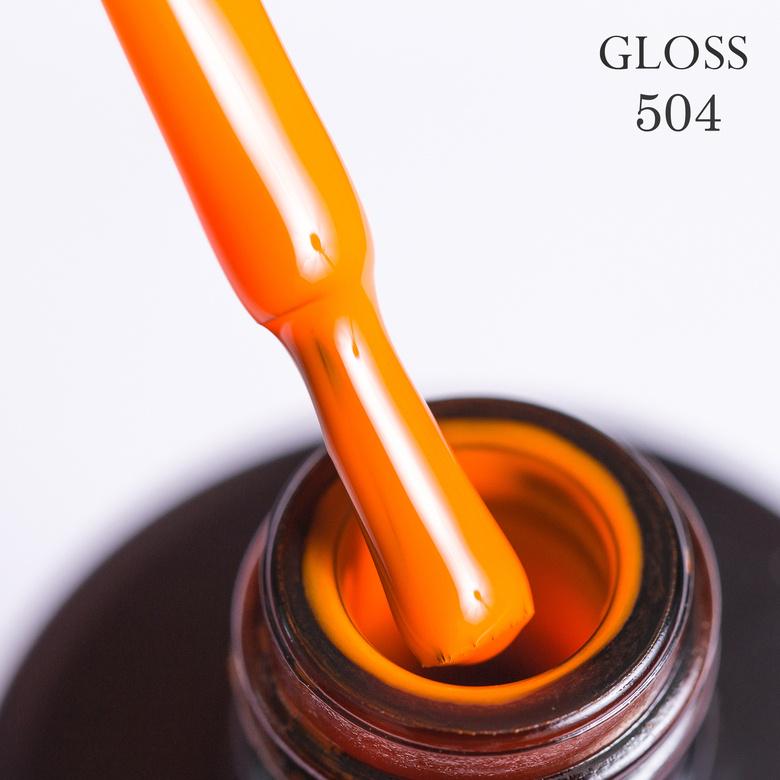 Гель-лак GLOSS 504 11 мл Ярко-оранжевый (93591)