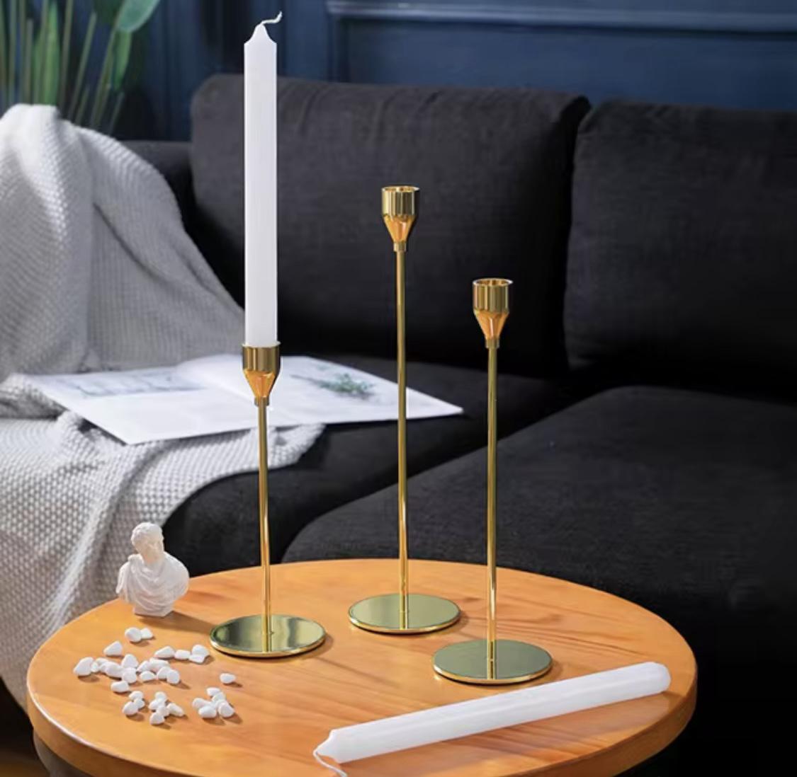 Набор металлических подсвечников Золотая элегантность 3 шт. 32х27х22 см Золотой (90804) - фото 7