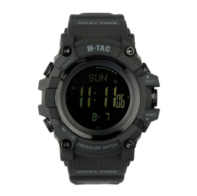 Наручные часы тактические M-Tac Adventure 20 функций мультифункциональные Black (9167)