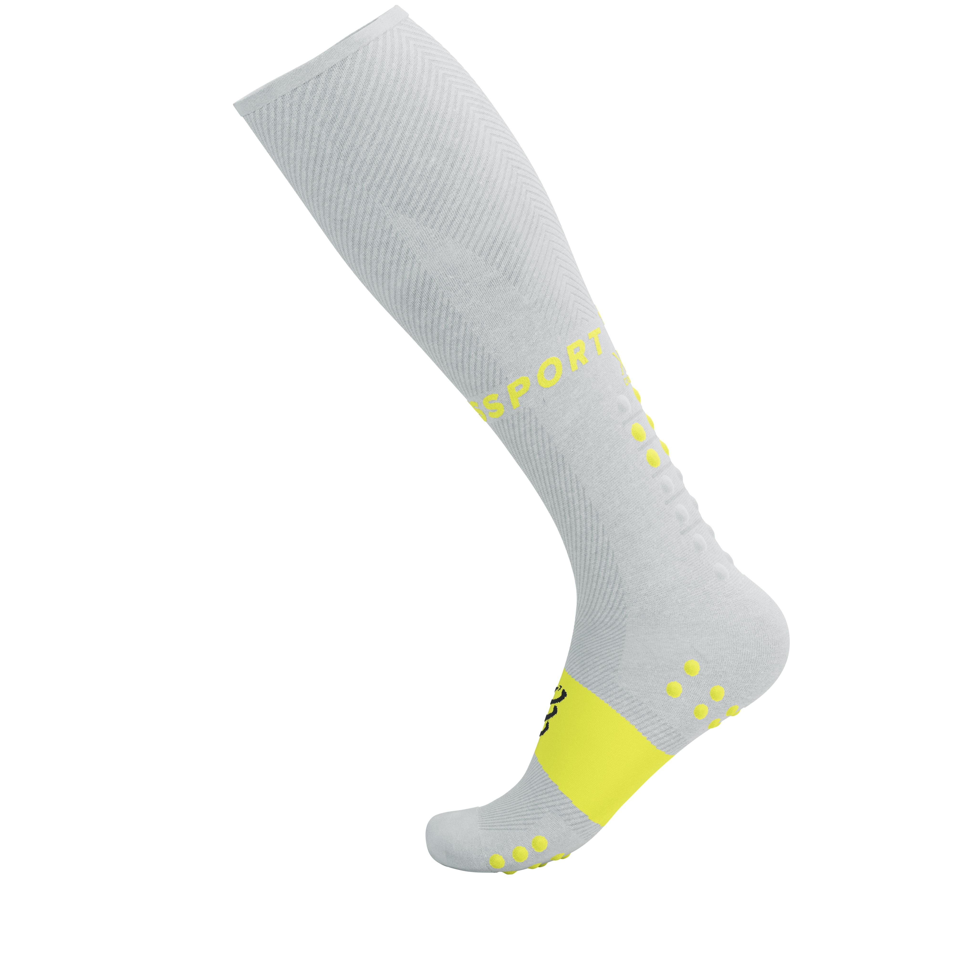 Гольфы Compressport Full Socks Oxygen T1 White/Safe Yellow - фото 3