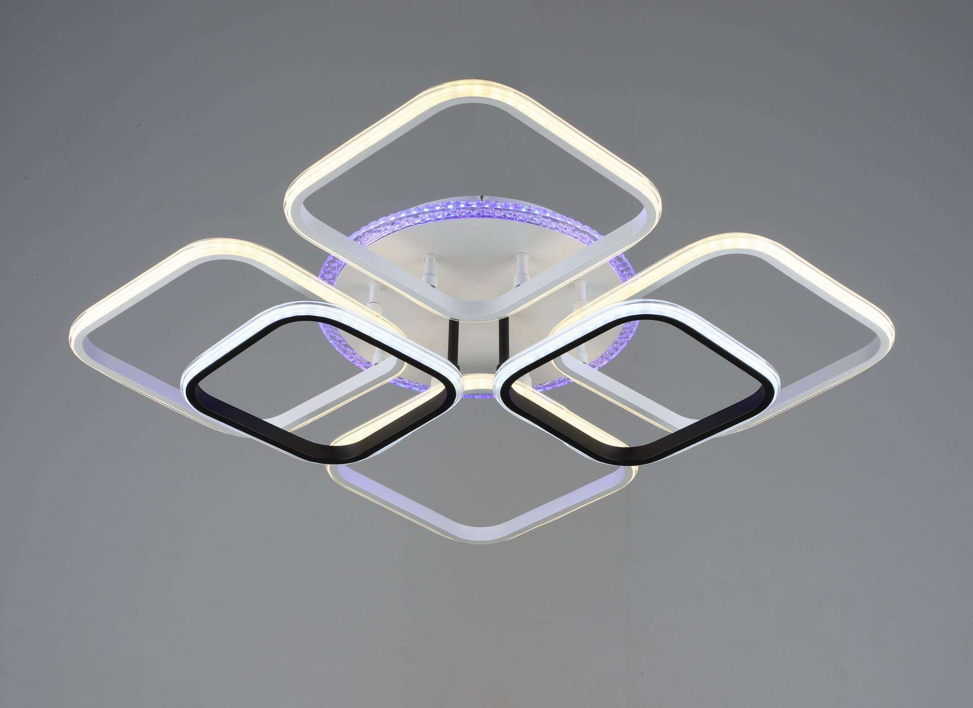 Люстра светодиодная акриловая Sirius B YH1048/6 WT/BK