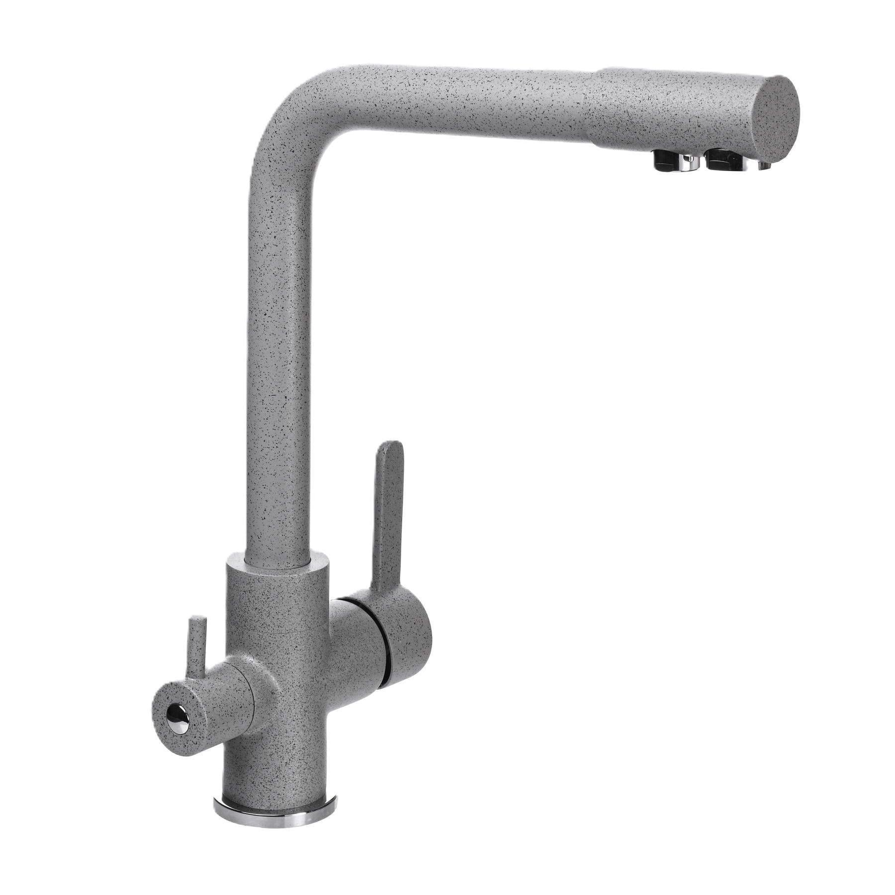 Кран на кухню Globus Lux с подключением к осмос-фильтру Серый камень (14959) Кран на кухню Globus Lux с подключением к осмос-фильтру Серый камень (14959)