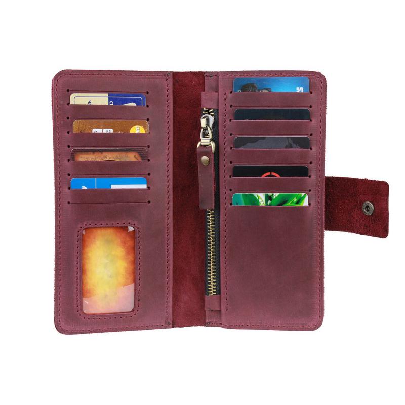 Гаманець FREESKIN шкіряний 19х9,5х1 см Марсала - фото 6 Гаманець FREESKIN шкіряний 19х9,5х1 см Марсала - фото 6