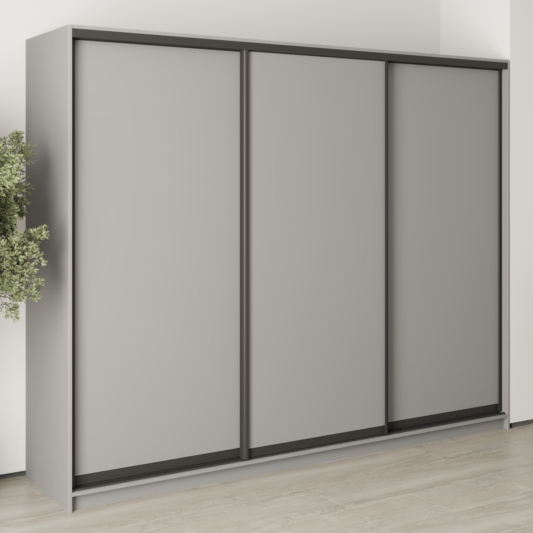 Шкаф-купе трехдверный Mebel Star Комбо BG MBS-9016 260х45х210 см Серая мышка (1009005) Шкаф-купе трехдверный Mebel Star Комбо BG MBS-9016 260х45х210 см Серая мышка (1009005)