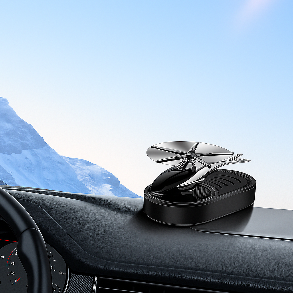 Ароматизатор-дифузор для авто Вертоліт на сонячній батареї Чорний (2662274976) - фото 4