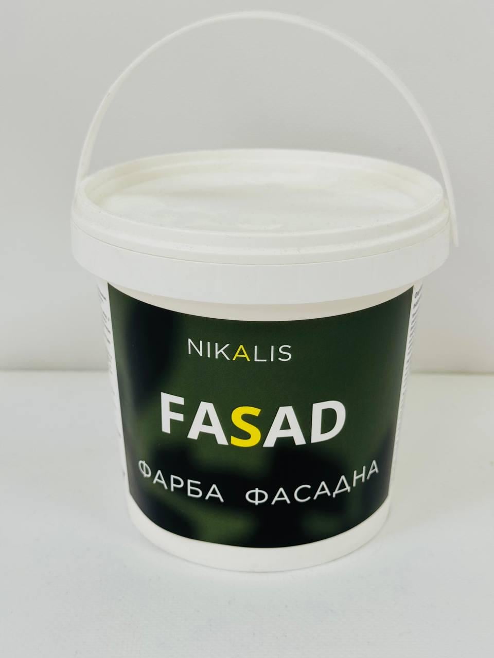 Краска фасадная акриловая Nikalis 1,5 кг Белый