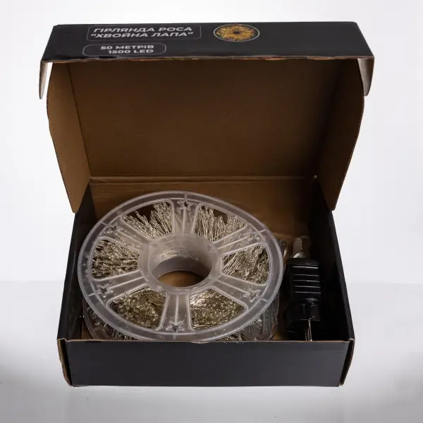 Гірлянда-нитка Роса хвойна лапа 1500 LED 50 м біла нитка Білий - фото 7