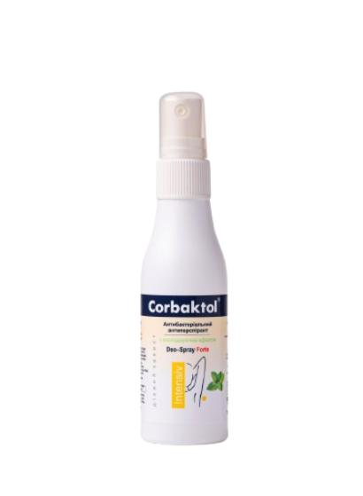 Антиперспирант-дезодорант антибактериальный CORBAKTOL Deo-Spray Intensiv 75 мл (549) Антиперспирант-дезодорант антибактериальный CORBAKTOL Deo-Spray Intensiv 75 мл (549)