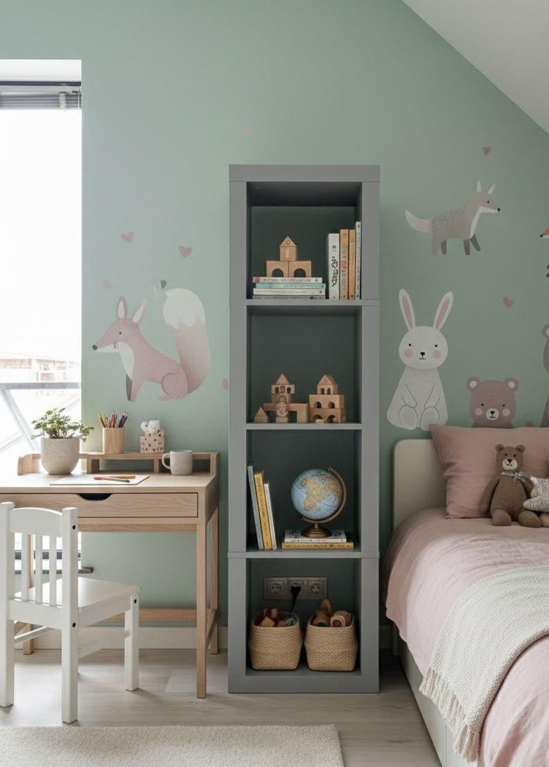 Этажерка модульная Inteo Микс 1х4 50 мм 1500х438х290 мм Платиновый серый (33232979)