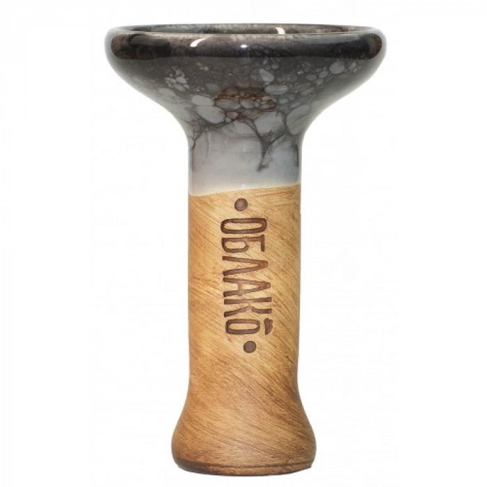 Чаша для кальяна Облако Glaze top Phunnel №53 M Серо-черный мрамор