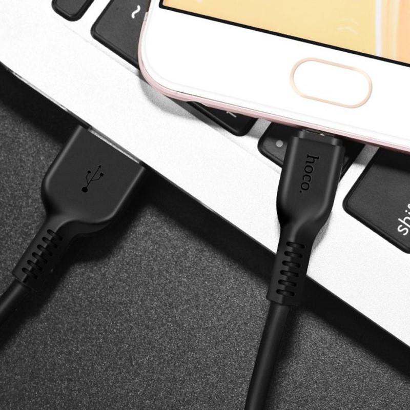 Кабель дата Hoco X20 Flash Micro USB 3 м Black (00000031561_1) - фото 5