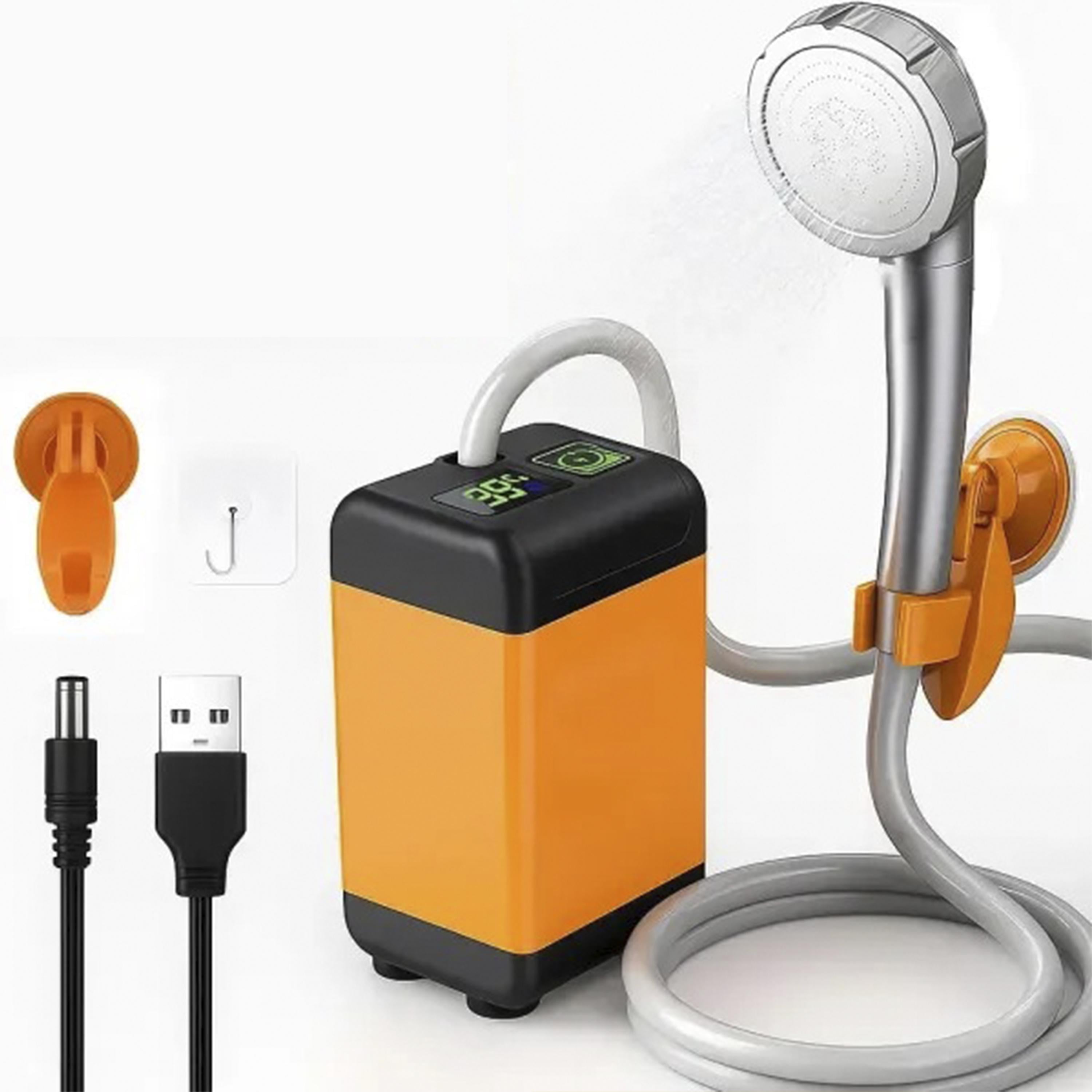 Портативный душ кемпинговый Идея 6000 mAh с дисплеем индикации температуры Оранжевый (54441Ю) Портативный душ кемпинговый Идея 6000 mAh с дисплеем индикации температуры Оранжевый (54441Ю)