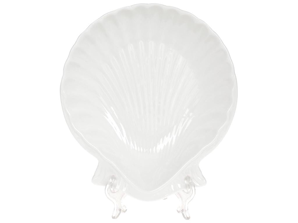 Блюдо фарфоровое Мушля 20 см Белый (BDI-988-259)