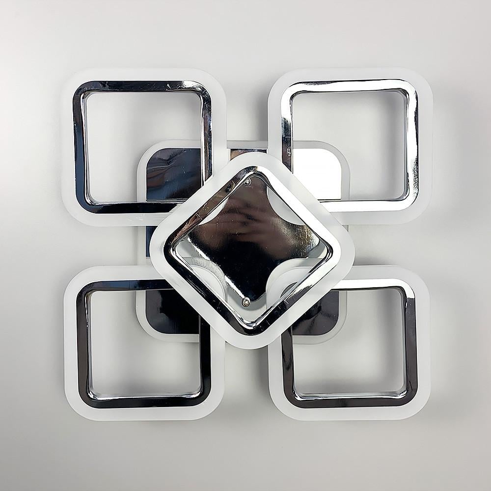 Люстра стельова LED на 4/1 ріжки-квадрати Хром (A 2400/4+1 S CH)