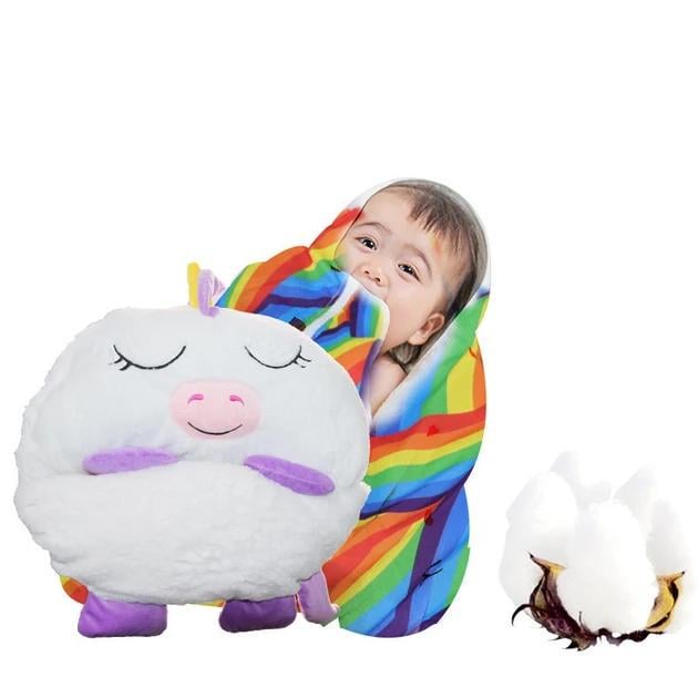 Дитячий спальний мішок-подушка на блискавці Єдиноріг Baby Sleeping Bag 120 см S Білий - фото 3 Дитячий спальний мішок-подушка на блискавці Єдиноріг Baby Sleeping Bag 120 см S Білий - фото 3