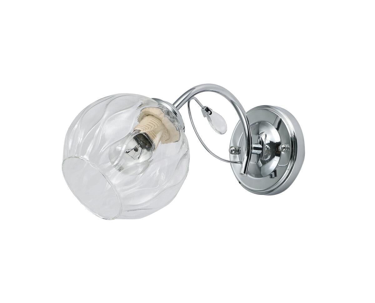 Светильник настенный Бра шар Light House SRS-20679/1W Chrome плафон прозрачный Хром