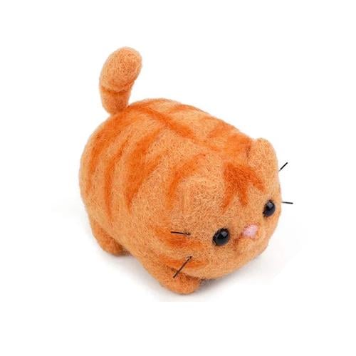 Набор для сухого валяния из шерсти Игрушка Кот с иглами фелтинг (1029796)