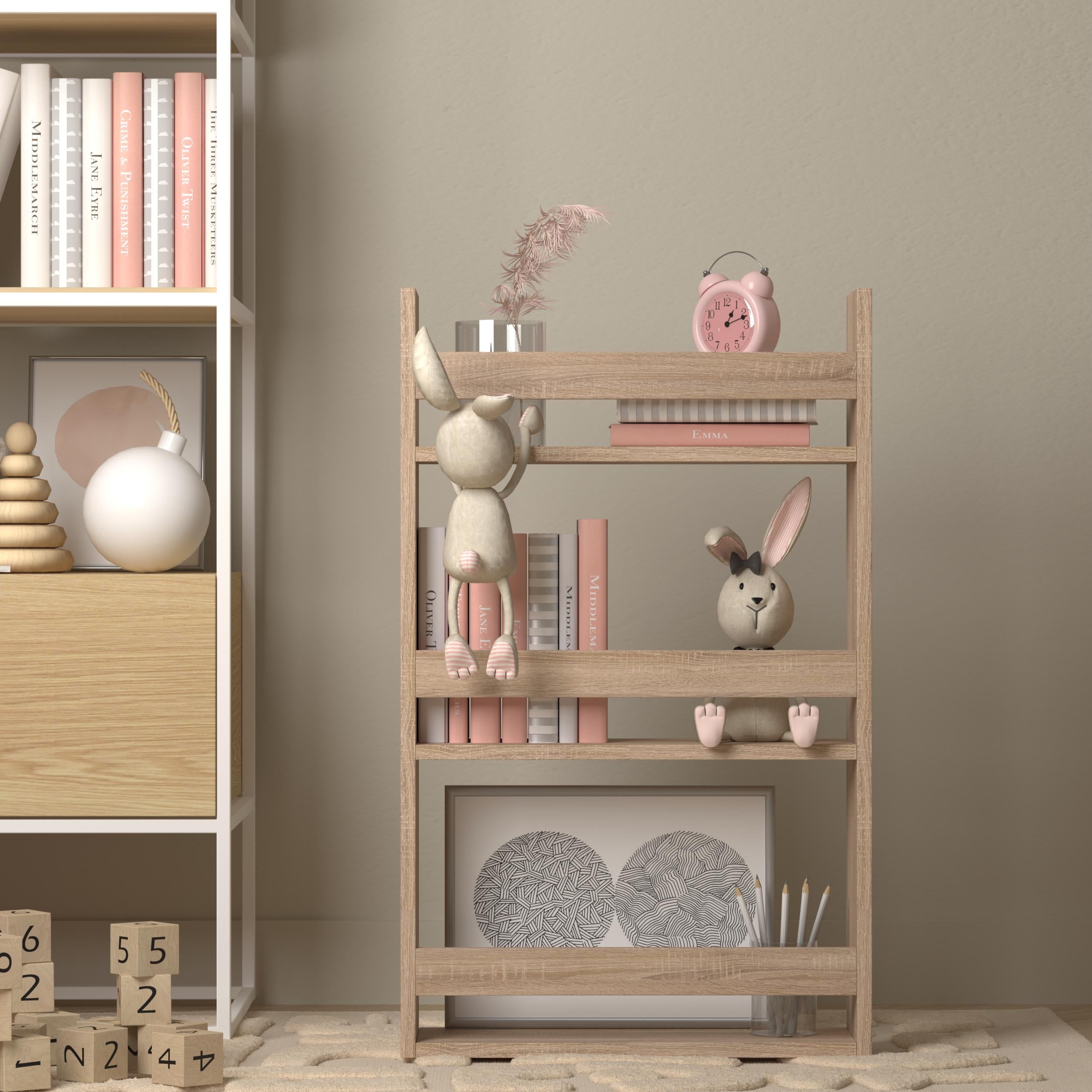 Полочка детская с рейкой-ограничителем в детскую комнату 500х900х150 мм Дуб сонома (DP-4)