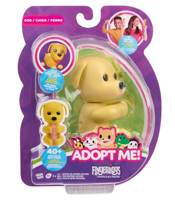 Інтерактивний улюбленець WowWee Fingerlings Adopt Me! Dog з 40 звуками та реакціями