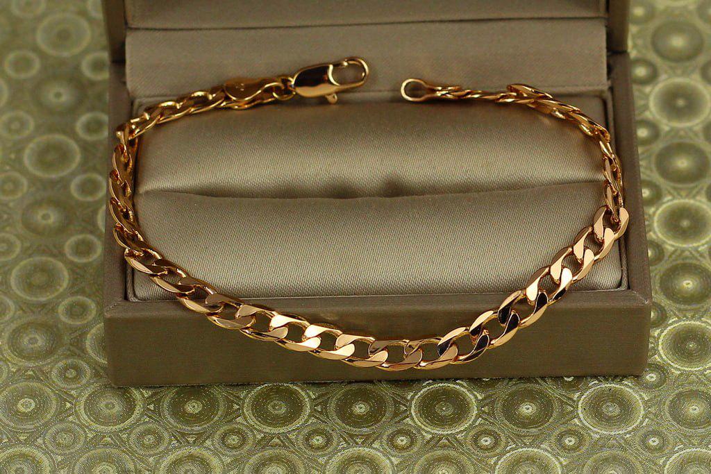 Браслет Xuping Jewelry панцирный 19 см 5 мм Золотистый (29165377)