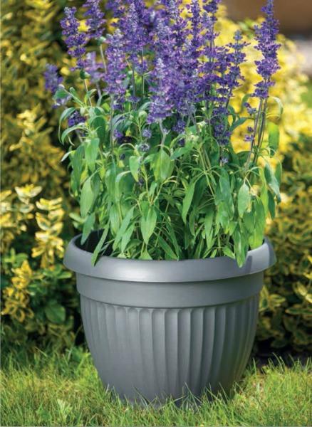 Горшок для цветов Form-Plastic Дона круглый 33 л 45х35 см Антрацитовый (7752762943) - фото 2