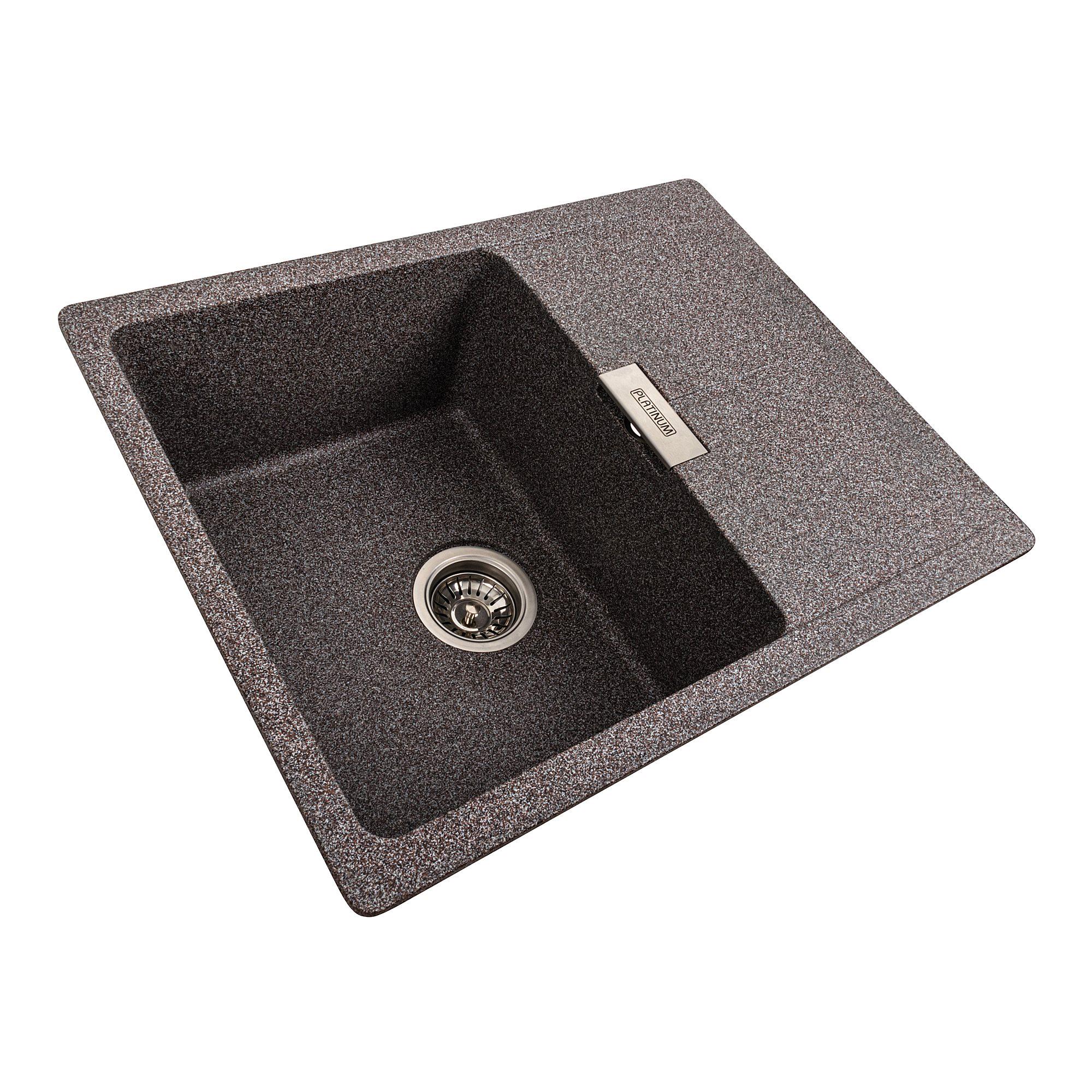 Мойка для кухни гранитная Platinum 6250 ZIRKONE матовая - фото 2 Мойка для кухни гранитная Platinum 6250 ZIRKONE матовая - фото 2