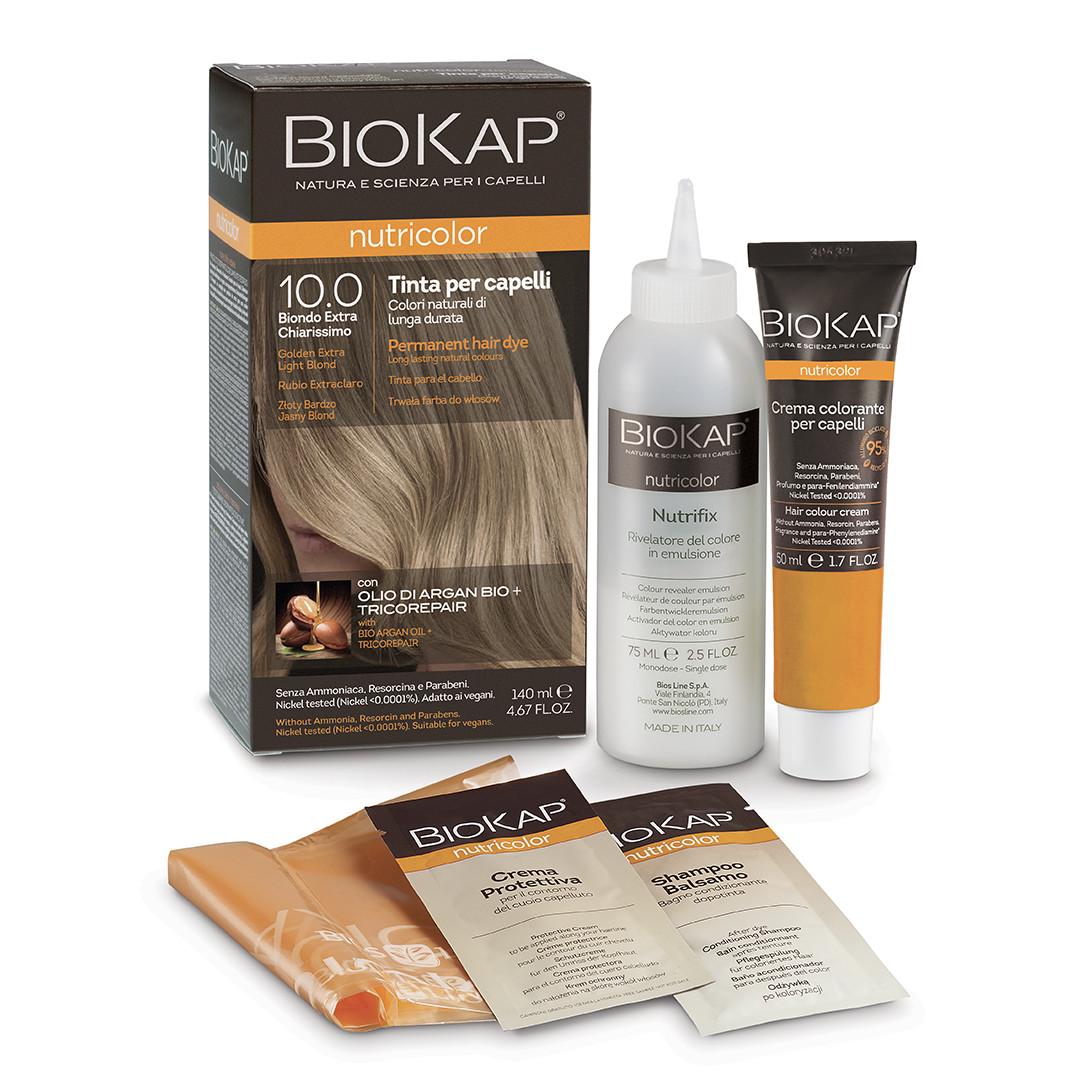 Крем краска Bios Line BioKap Nutricolor 10.0 Biondo extra Chiarissimo 140 мл (27352322) - фото 1