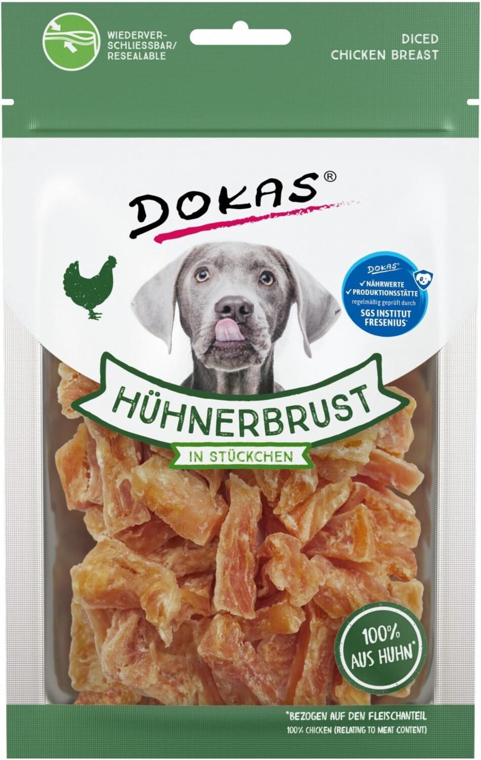 Лакомство жевательное для собак Dokas с кусочками куриной грудки 70 г (32621827)