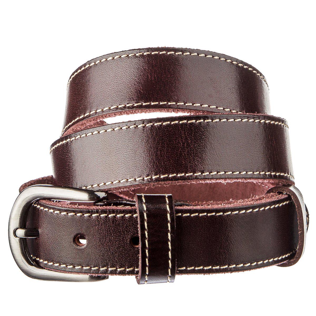 Ремень унисексVintage 20125 со строкой по краям Коричневый