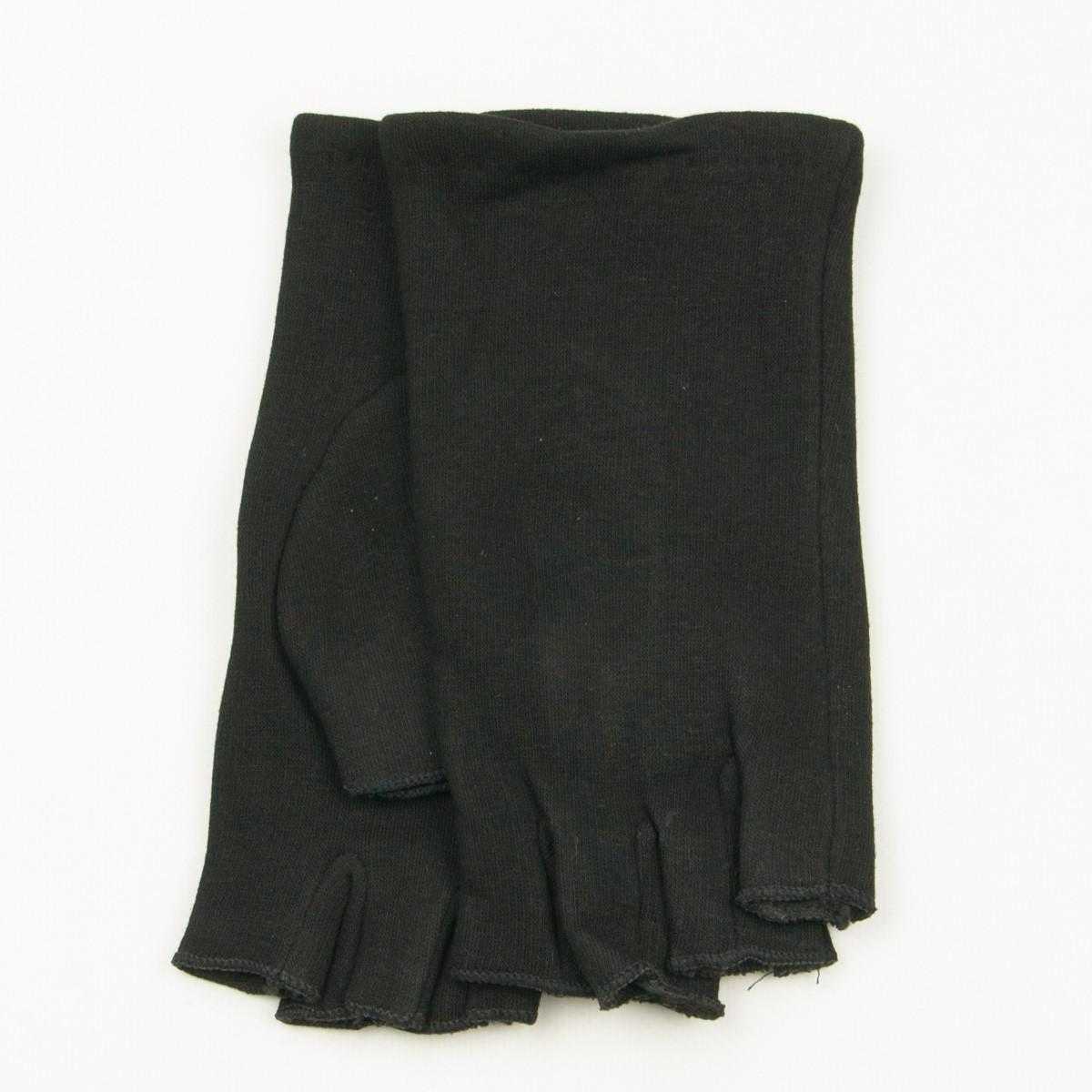 Трикотажные мужские митенки на плюше № 19-1-63 L Черный (DR007704)