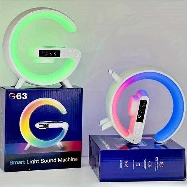 Ночник Smart Light Sound Machine с беспроводной зарядкой 15W - фото 6