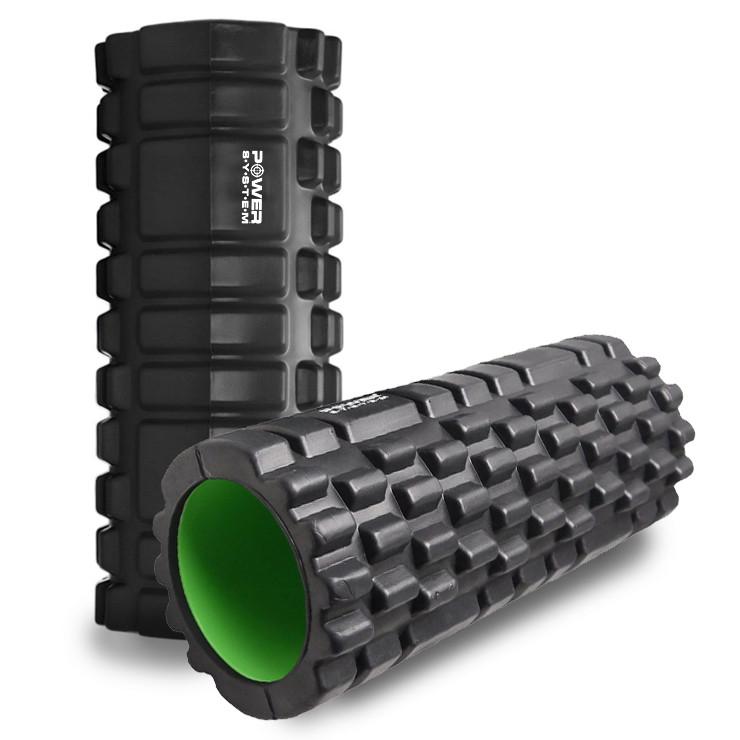 Ролик масажний Power System PS-4050 Fitness Foam Roller 33x15 см Black/Green - фото 2