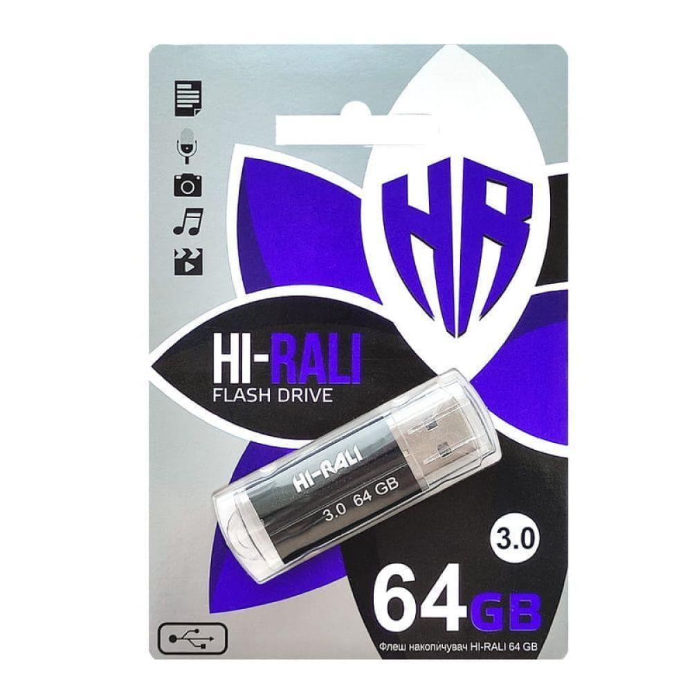 Флеш-пам'ять USB Hi-Rali Corsair 3.0 64 Гб Чорний (3001624295)
