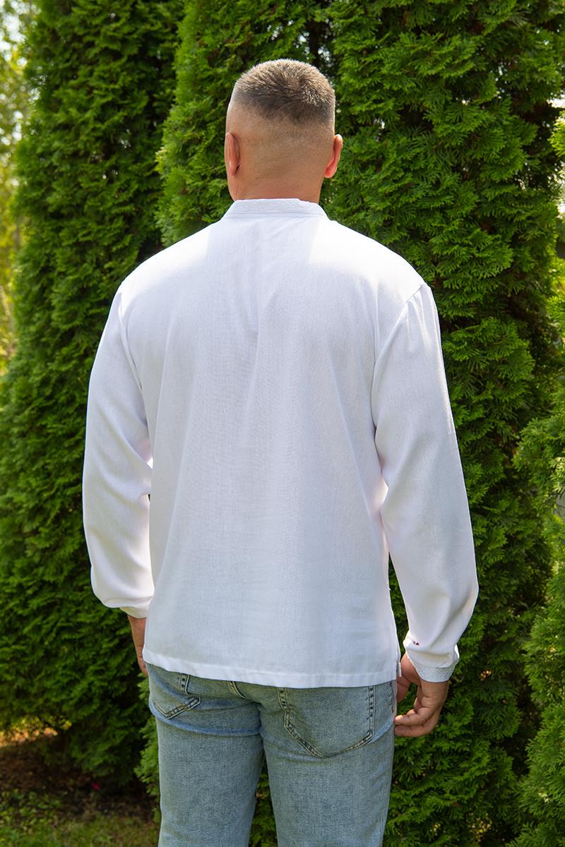 Вышиванка мужская на белом 4XL Белый (2299715878) - фото 6 Вышиванка мужская на белом 4XL Белый (2299715878) - фото 6