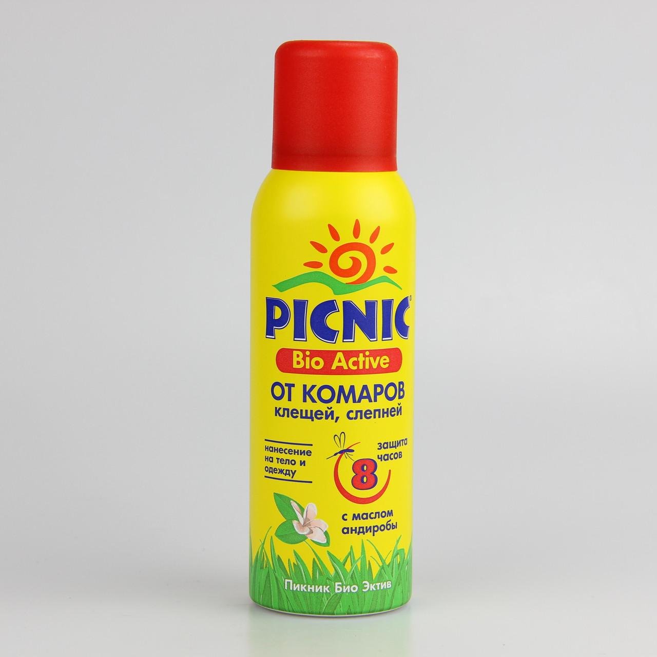 Аэрозоль от комаров и клещей Picnic BIO Active 125 мл (00277) - фото 2 Аэрозоль от комаров и клещей Picnic BIO Active 125 мл (00277) - фото 2