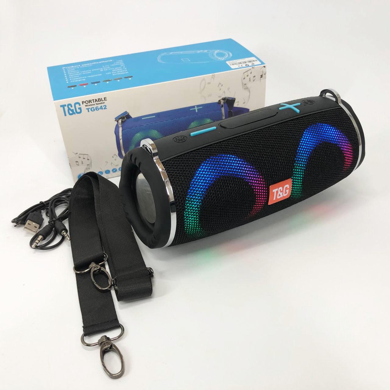 Колонка портативная с RGB подсветкой и ремешком TG642 Черный - фото 2 Колонка портативная с RGB подсветкой и ремешком TG642 Черный - фото 2