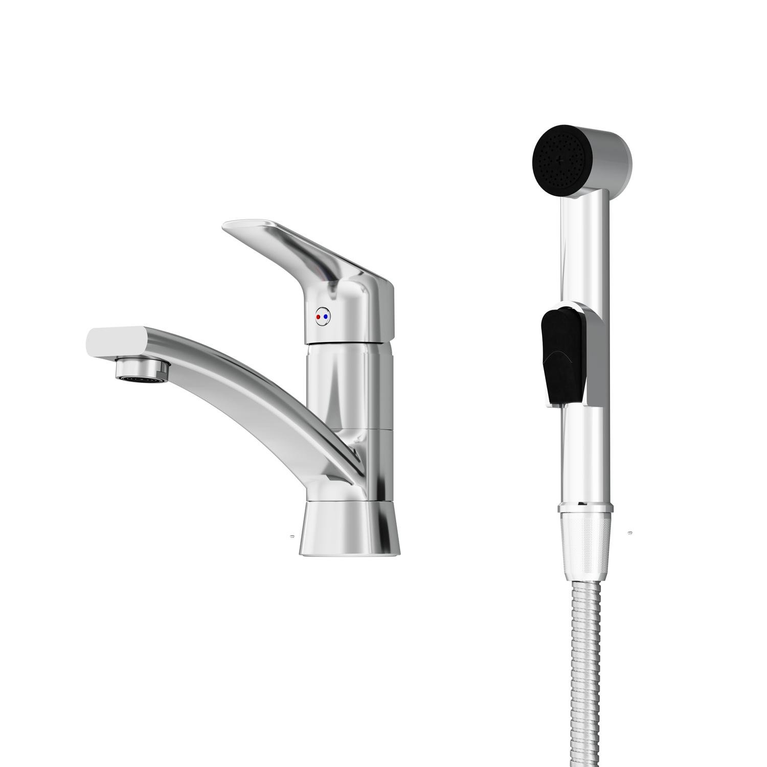 Смеситель для раковины с гигиеническим душем Damixa Jupiter (770230000)