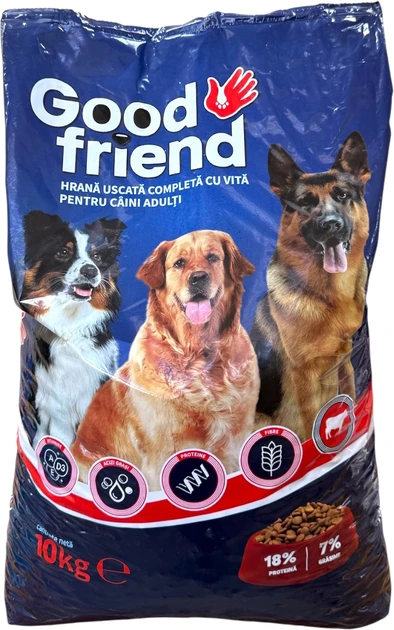 Сухой корм для взрослых собак всех пород Good Friend с говядиной 10 кг