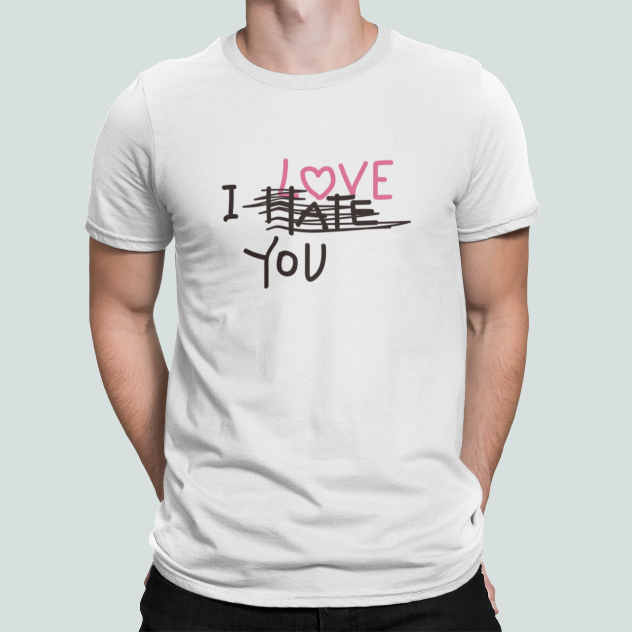 Футболка мужская Stedman с принтом "I love you" S Белый (ПН415-7)