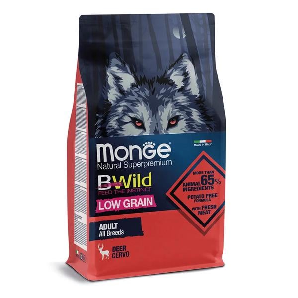 Корм для собак сухой Monge Dog Bwild Low Grain оленина 2,5 кг (000025580)