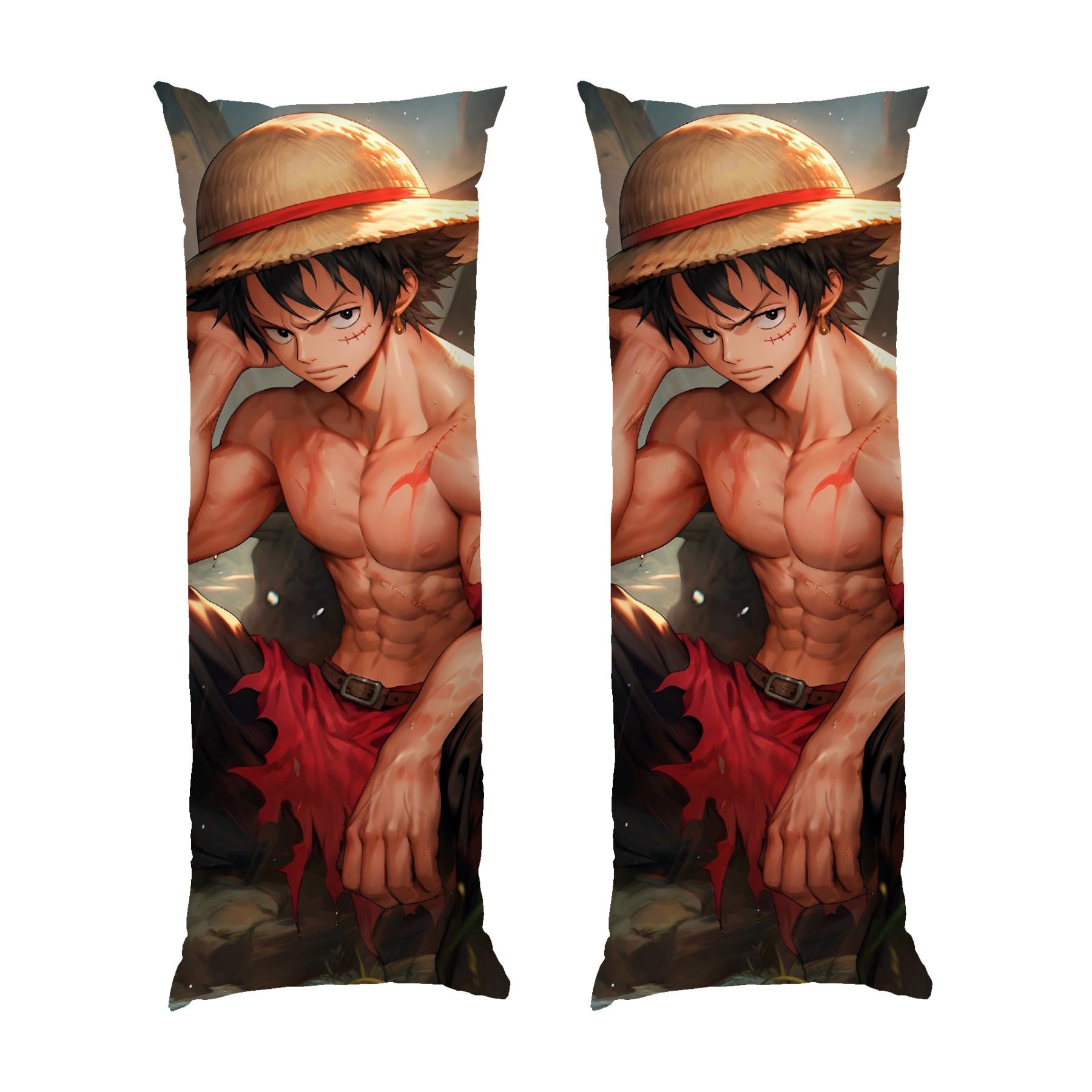 Подушка дакимакура Luffy with muscles One Piece габардин 140х45 см (113332-2)