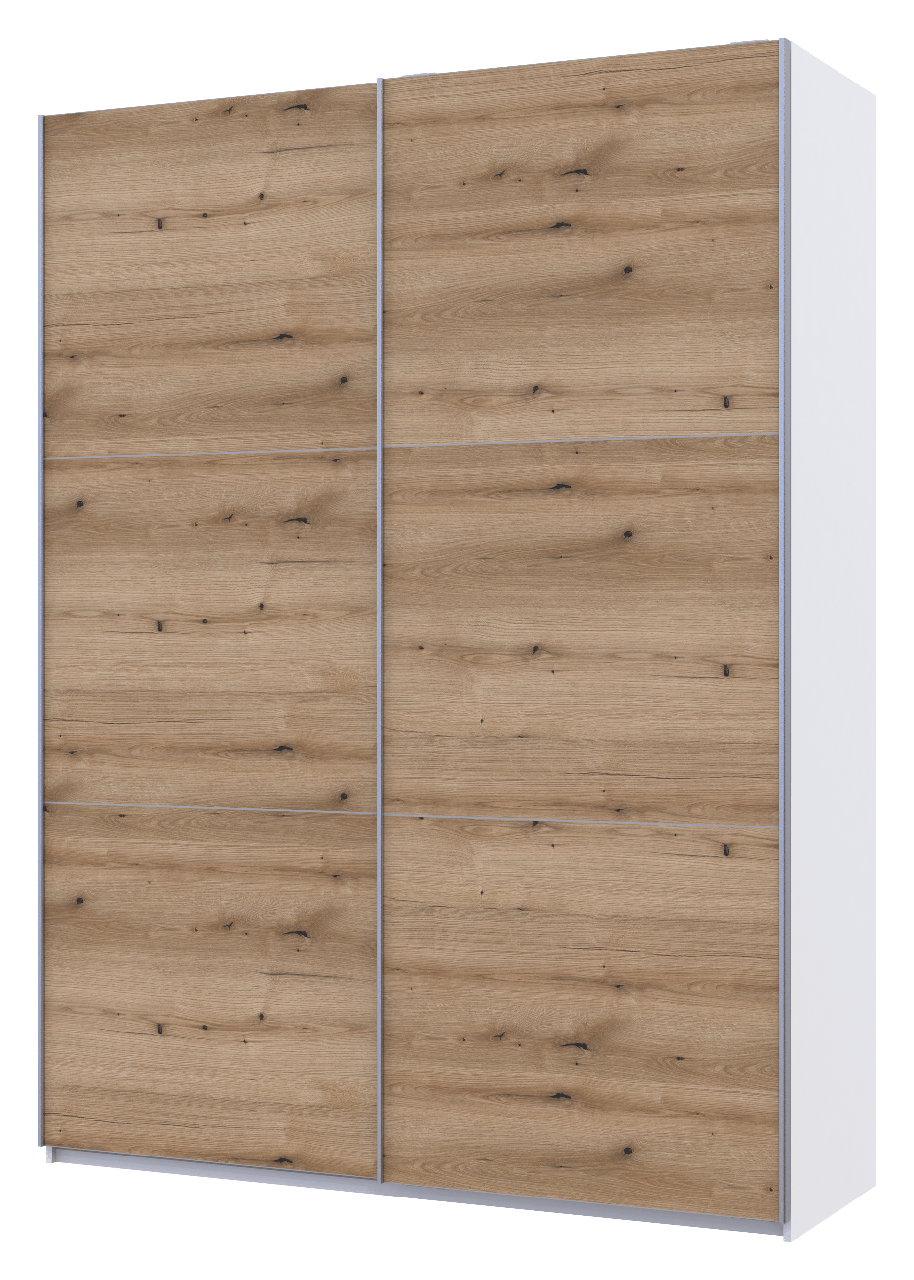 Шкаф купе Doros G-Caiser 2 ДСП/3 части 180х60х240 см Белый/Дуб Эвок (42005020)