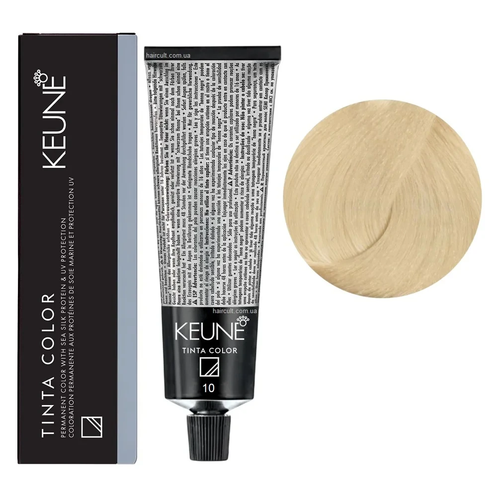 Краска для волос стойкая Keune Tinta Color 10 Lightest Blonde 60 мл Краска для волос стойкая Keune Tinta Color 10 Lightest Blonde 60 мл